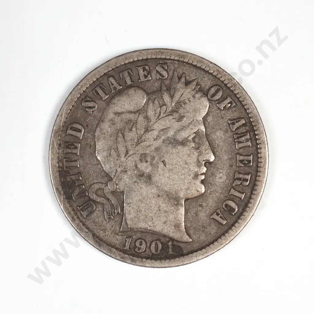1901 Barber Dime Image 1++
