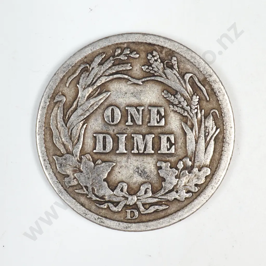 1908 D Barber Dime Image 1++