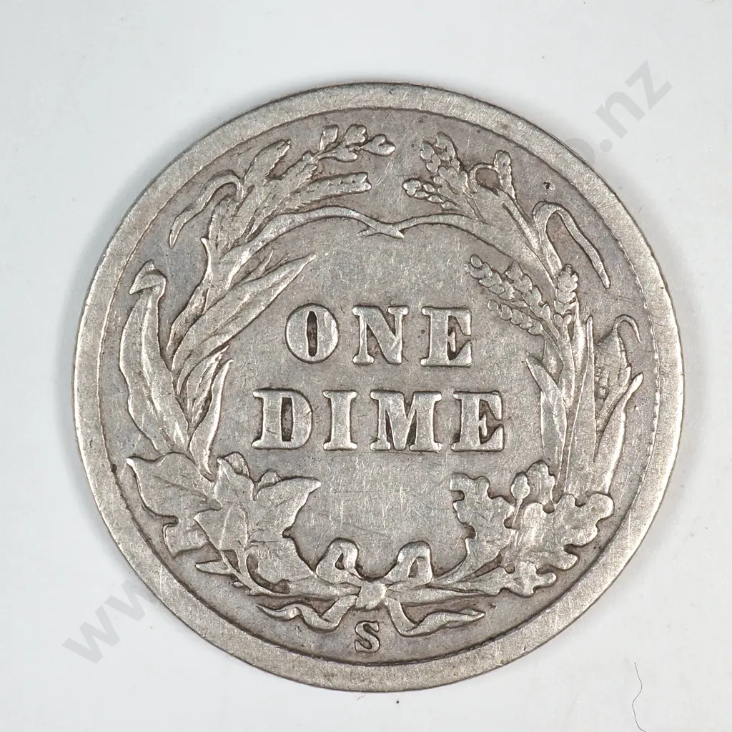 1908 S Barber Dime Image 1++