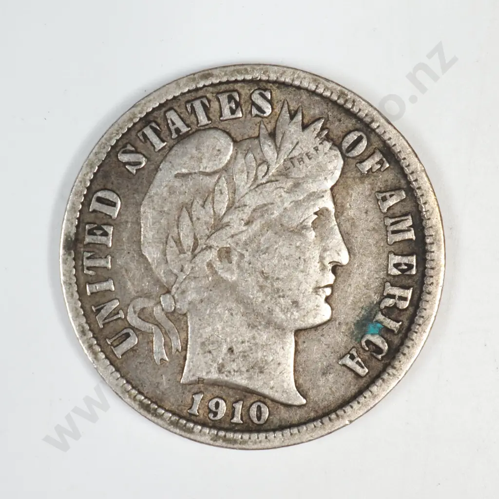 1910 Barber Dime Image 1++