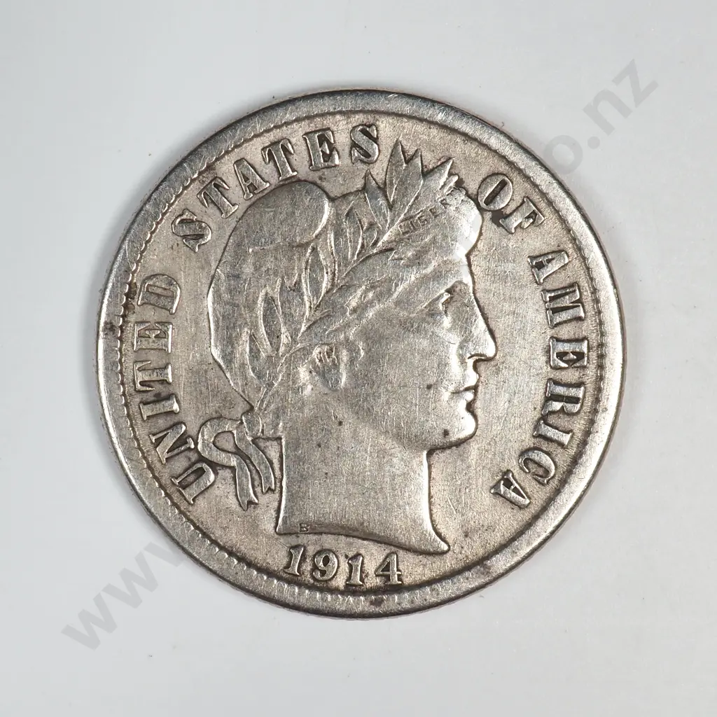 1914 Barber Dime Image 1++