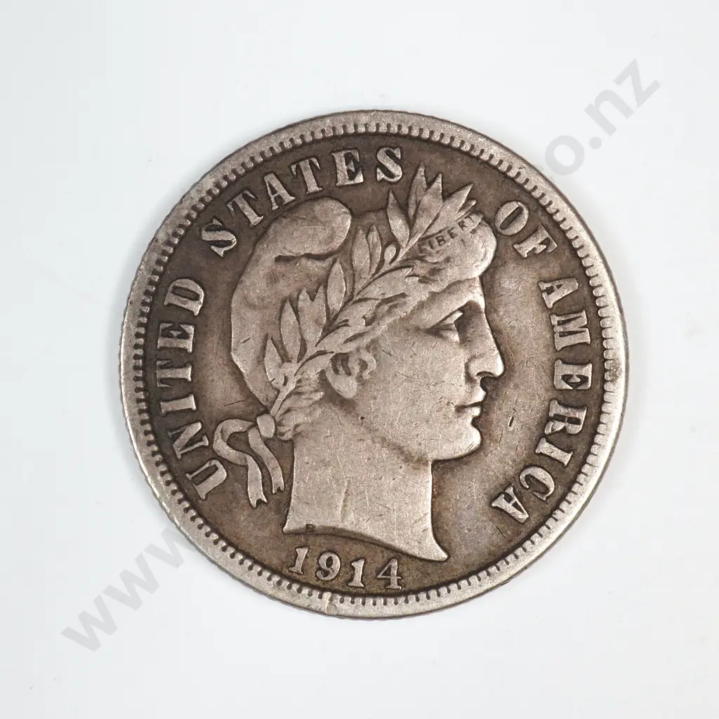 1914 S Barber Dime Image 1++