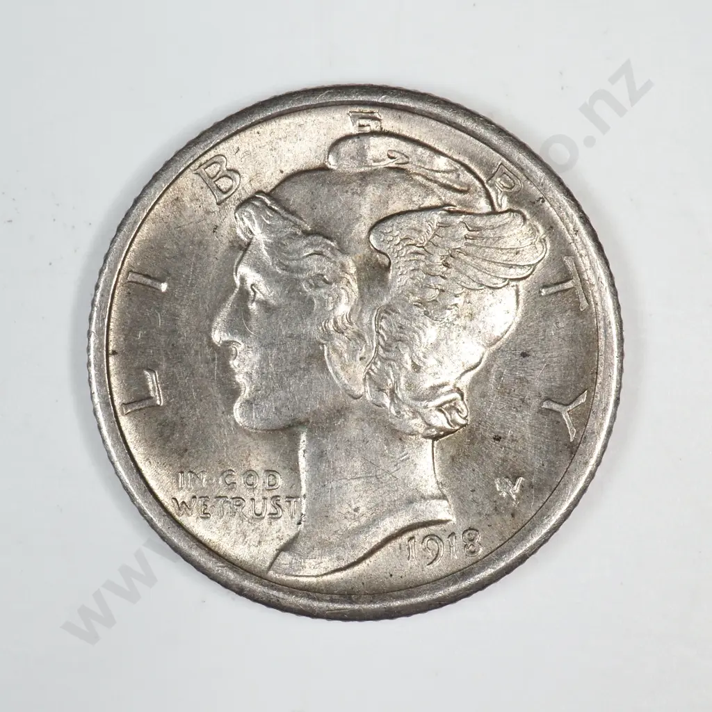 1918 Mercury Dime Image 1++