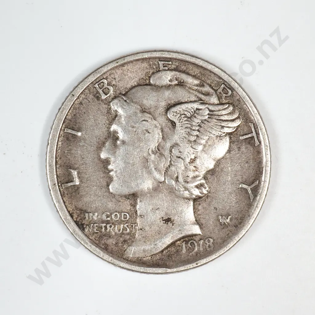 1918 D Mercury Dime Image 1++