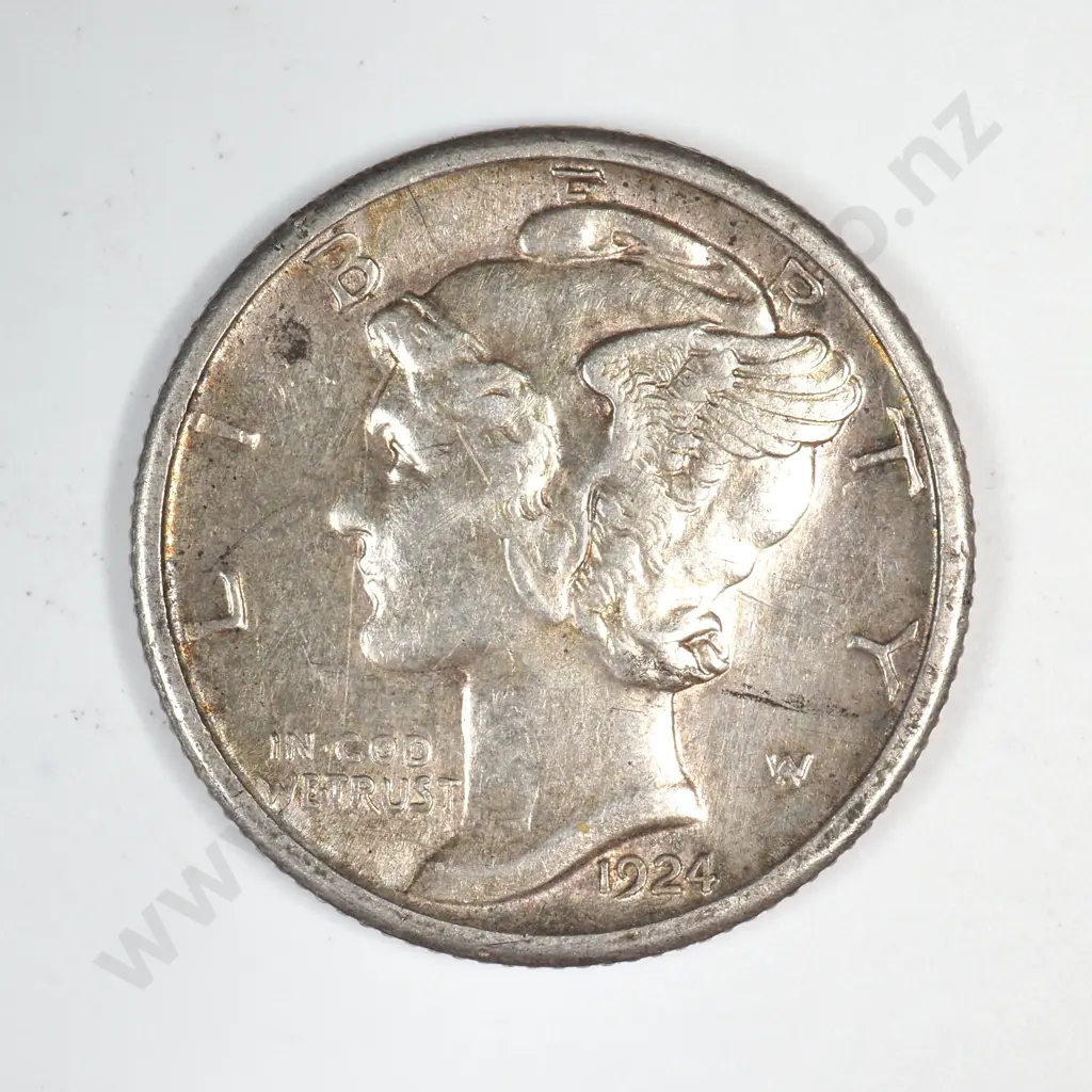 1924 S Mercury Dime Image 1++