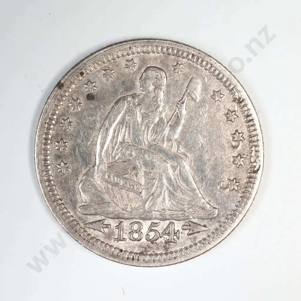 1854 Seated Liberty Quarter Image 1++