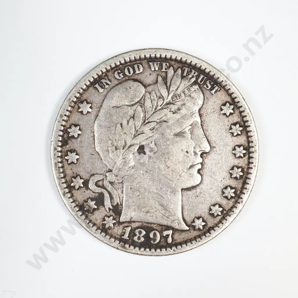 1897 Barber Quarter Image 1++