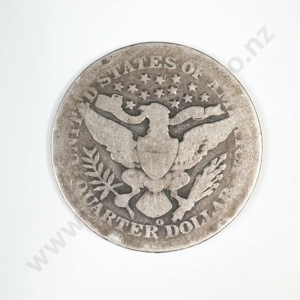 1898 O Barber Quarter Image 1++