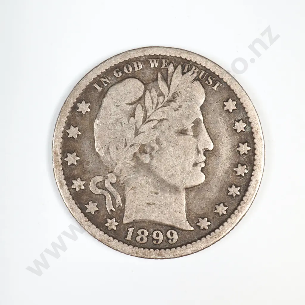 1899 O Barber Quarter Image 1++