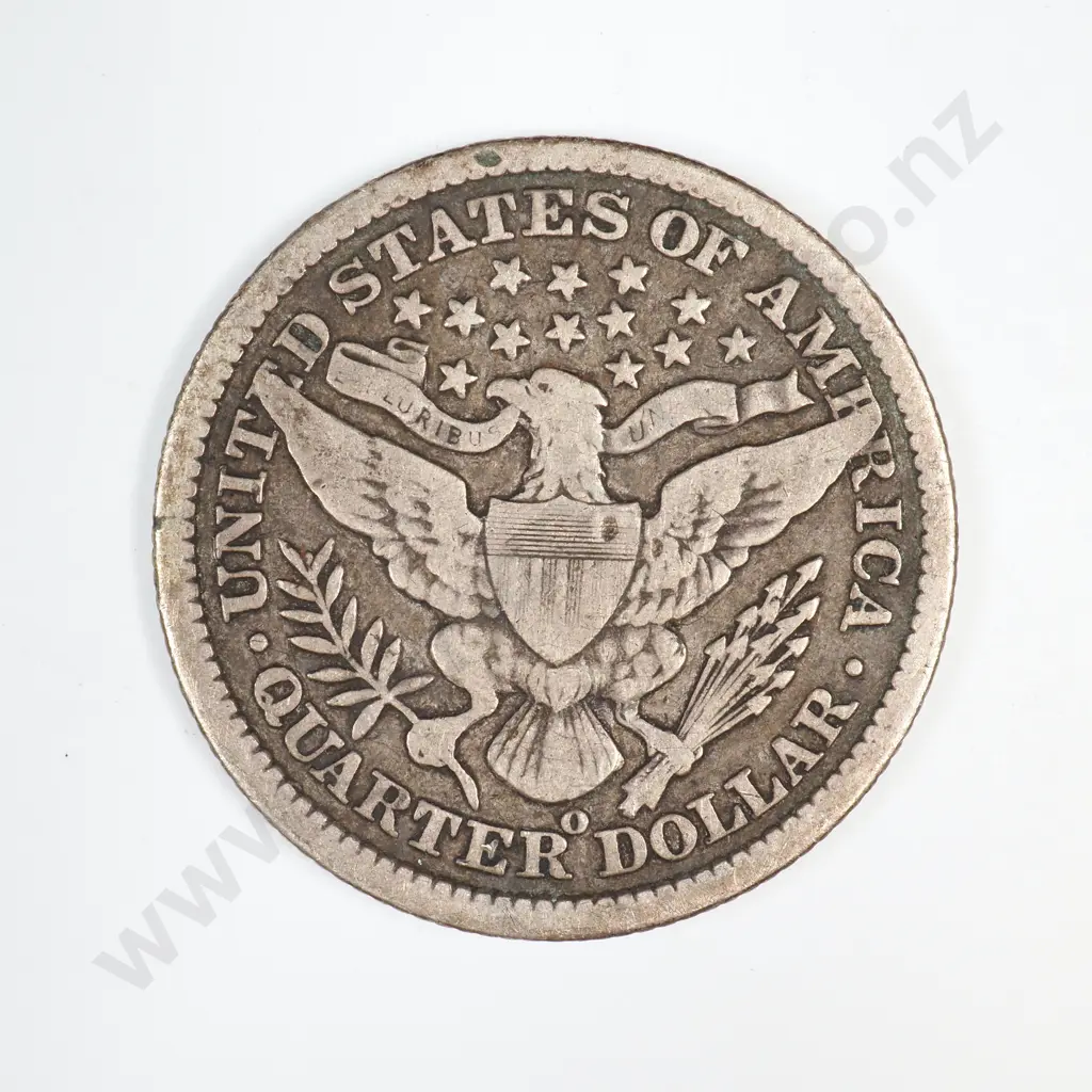 1899 O Barber Quarter Image 1++