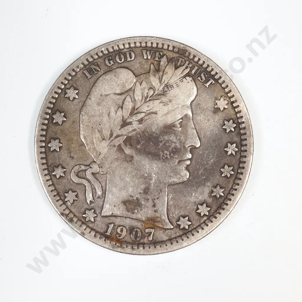 1907 Barber Quarter Image 1++