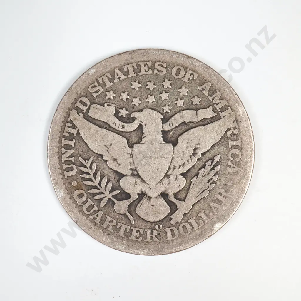 1908 O Barber Quarter Image 1++