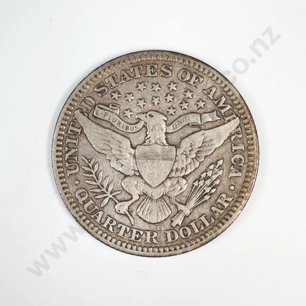 1909 D Barber Quarter Image 1++