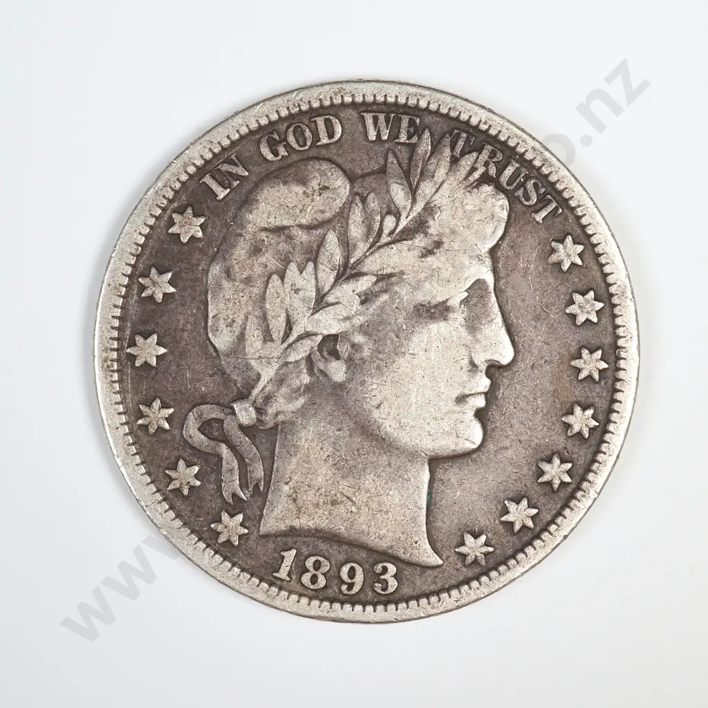 1893 Barber Half Dollar Image 1++