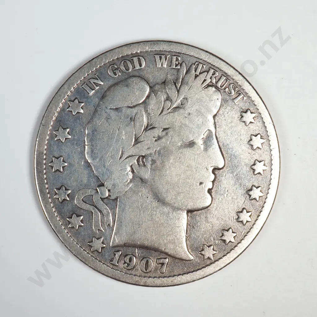 1907 S Barber Half Dollar Image 1++