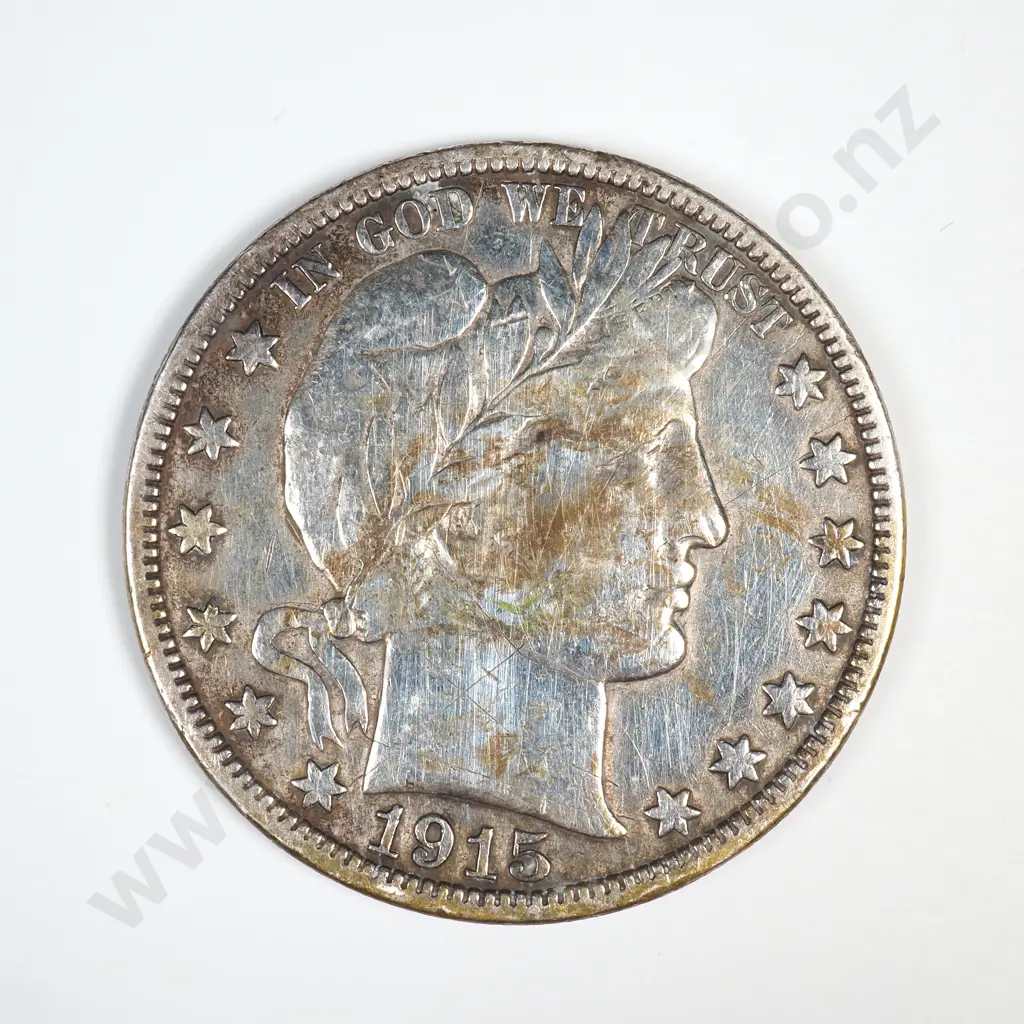 1915 S Barber Half Dollar Image 1++