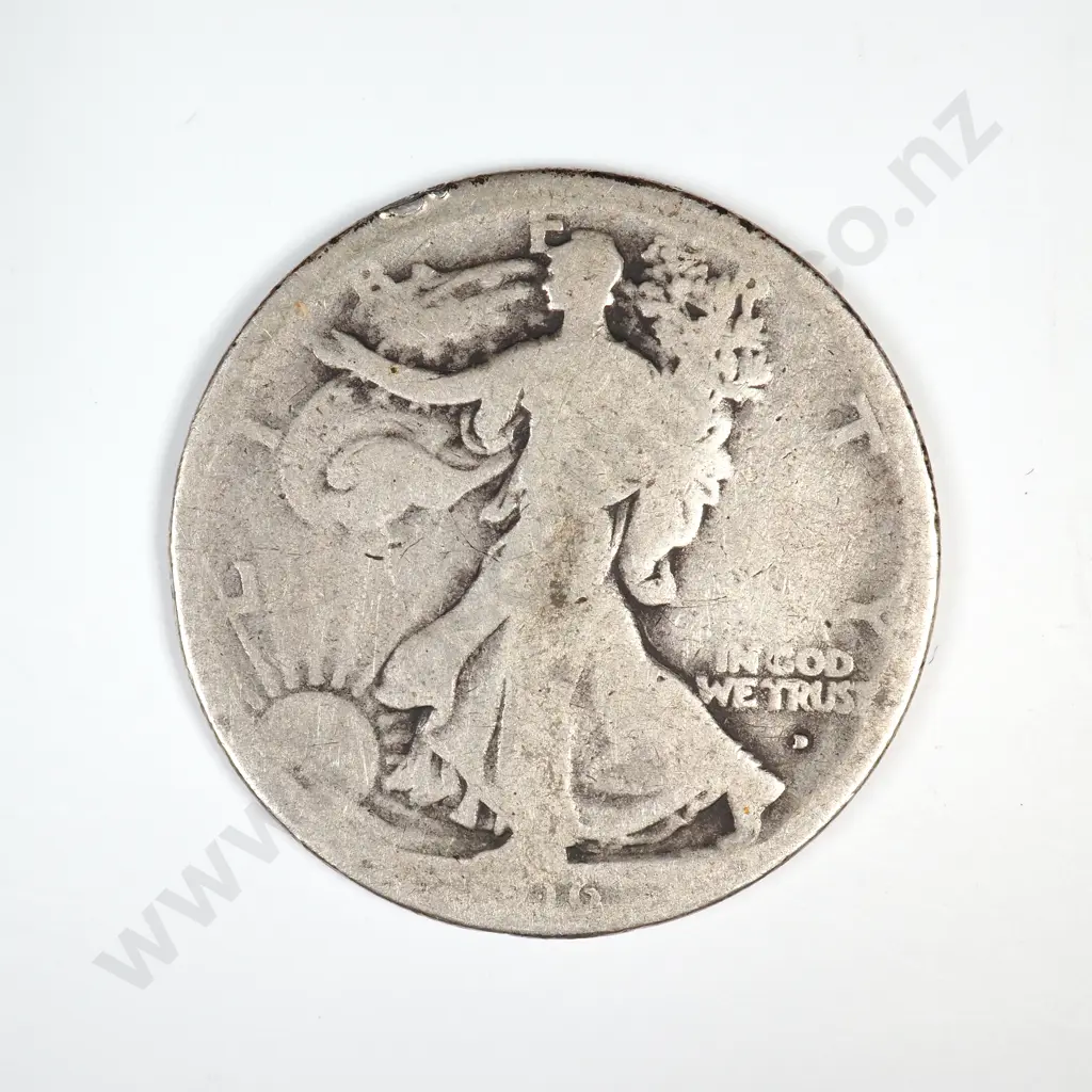 1916 D Walking Liberty Half Dollar Image 1++