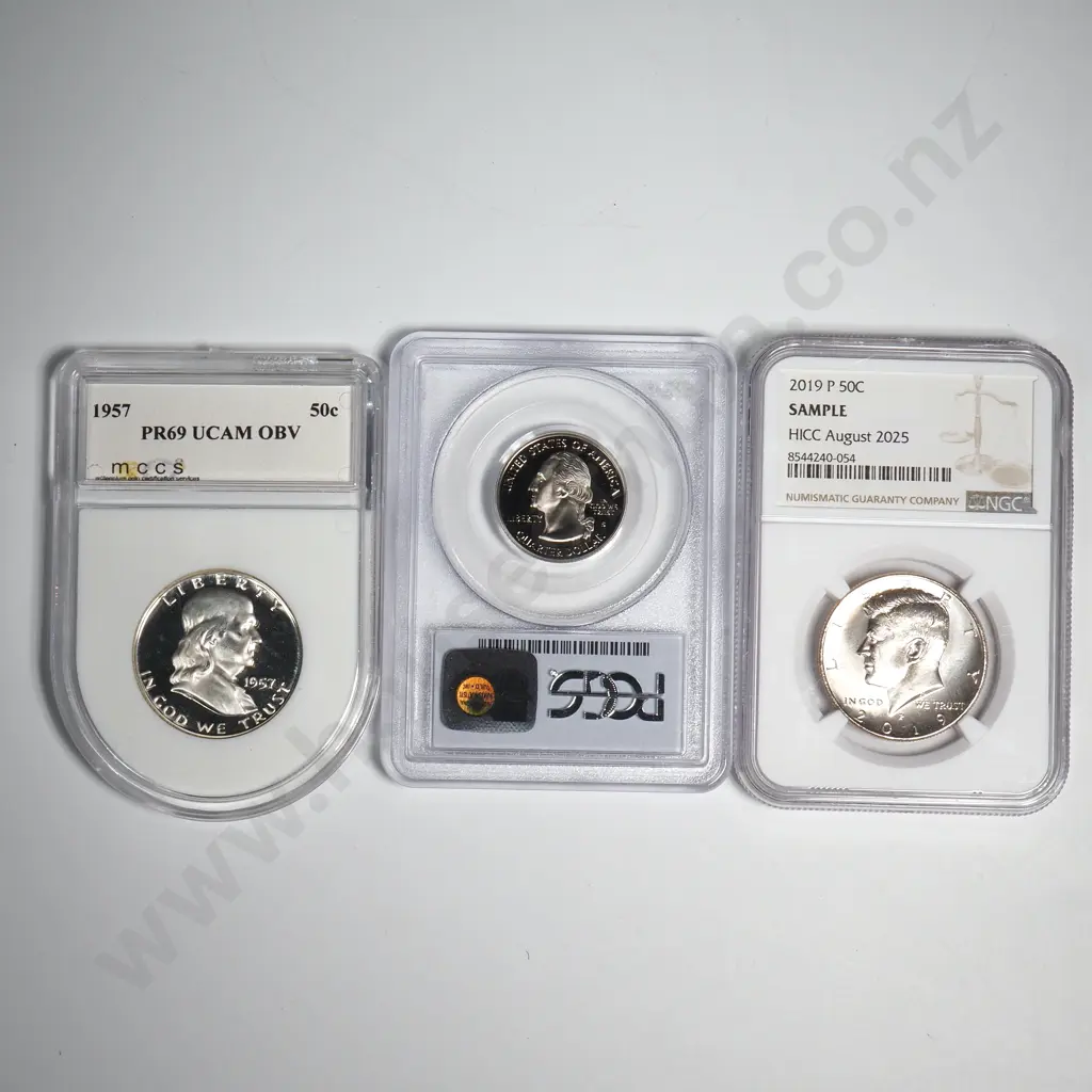 3 x graded and slabbed coins Image 1++