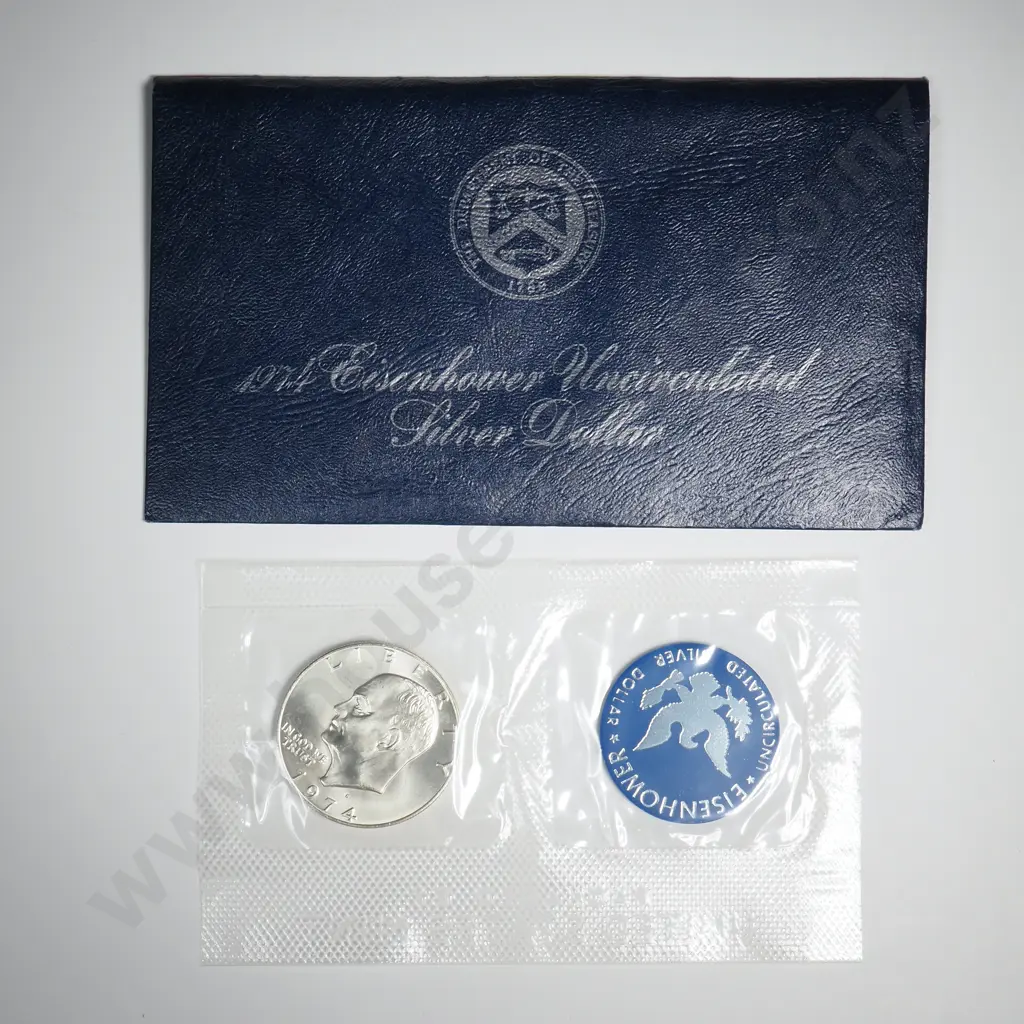 1974 Eisenhower Uncirculated Silver Dollar Image 1++