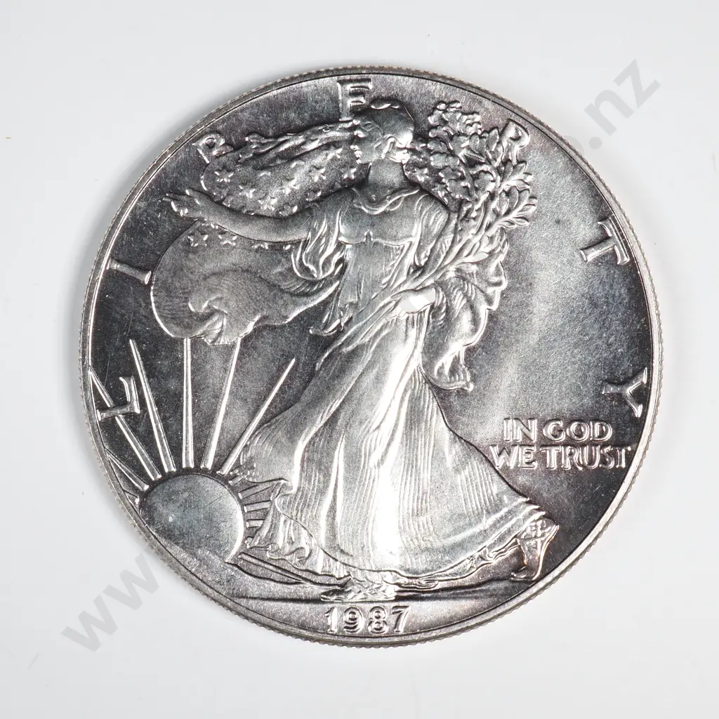 1987 Uncirculated Silver Dollar Image 1++