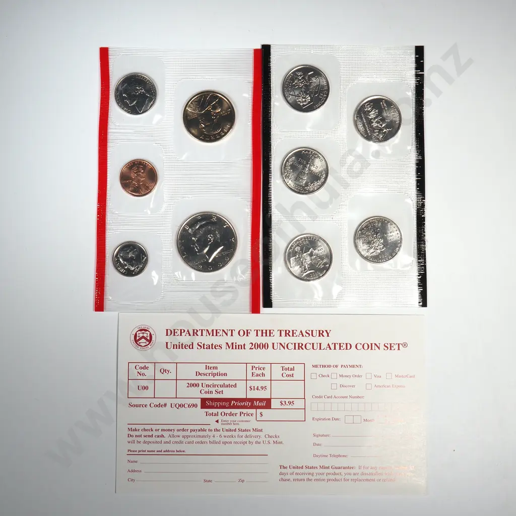 2000 Uncirculated Mint Set (Denver Mint) plus 2000 State Quarters Uncirculated Mint Set (5 coins) Image 1++