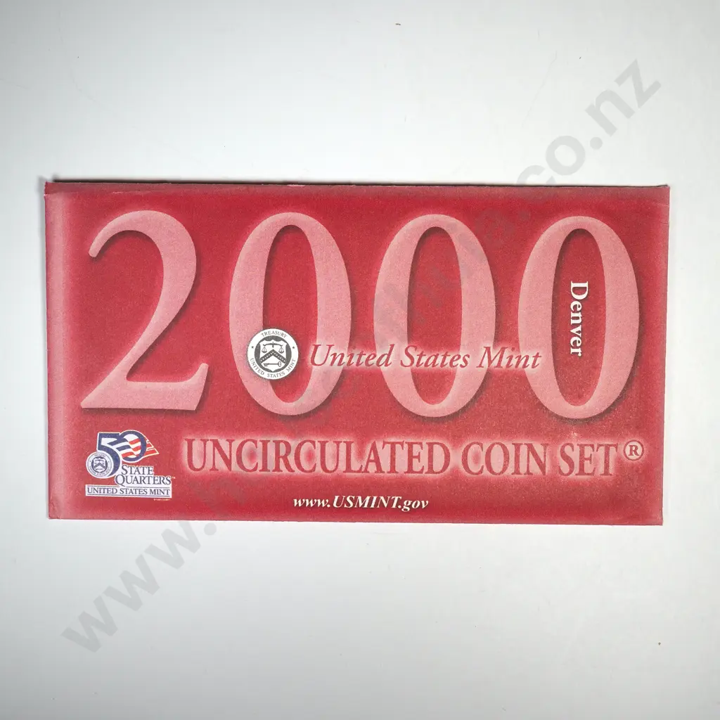 2000 Uncirculated Mint Set (Denver Mint) plus 2000 State Quarters Uncirculated Mint Set (5 coins) Image 1++