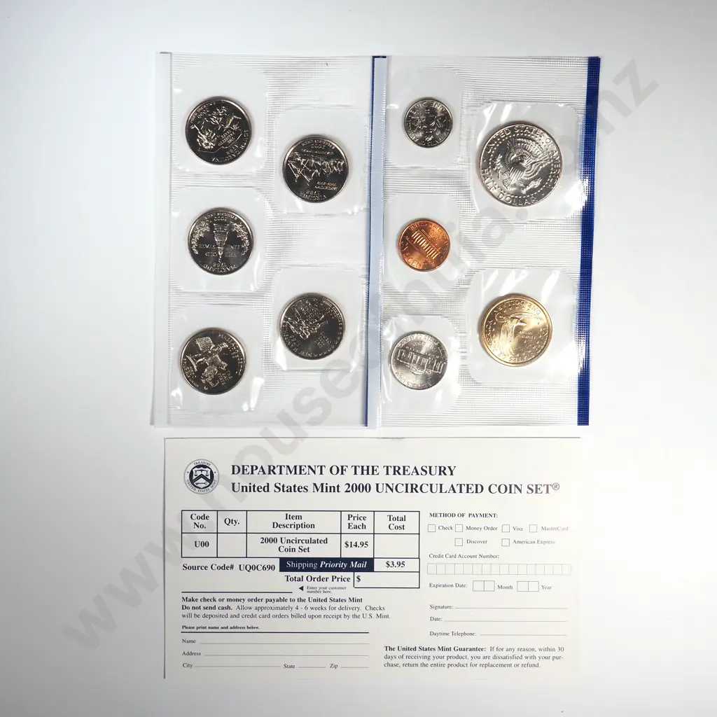 2000 Uncirculated Mint Set (Philadelphia Mint) plus 2000 State Quarters Uncirculated Mint Set (5 coins) Image 1++