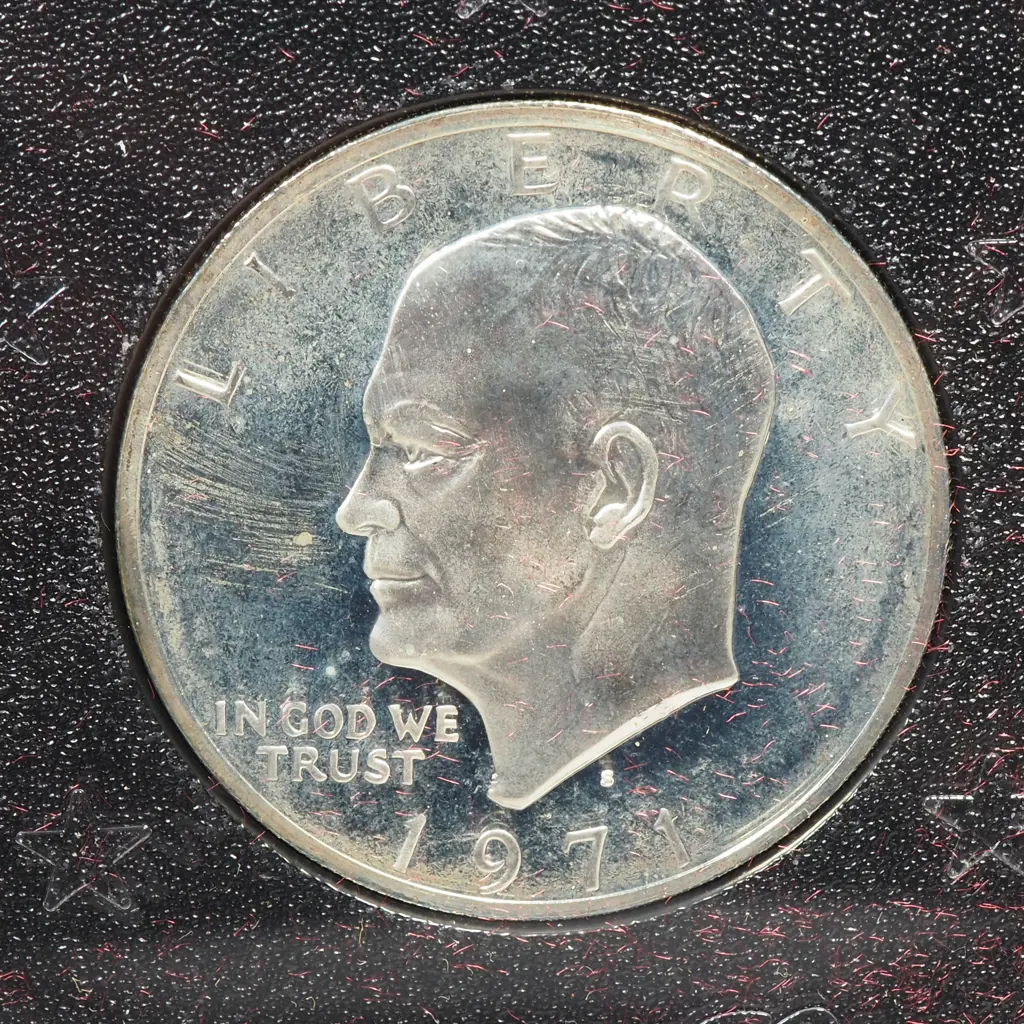 1971 Eisenhower Proof Silver Dollar Image 1++