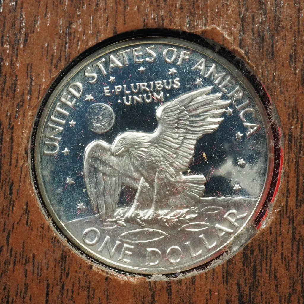 1971 Eisenhower Proof Silver Dollar Image 1++