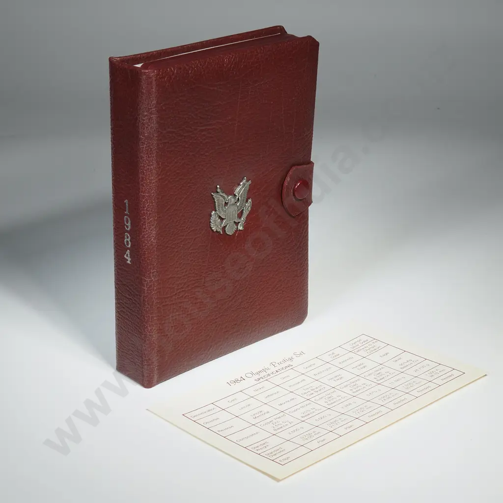 1984 Olympic Prestige Proof Set with Silver Dollar Image 1++