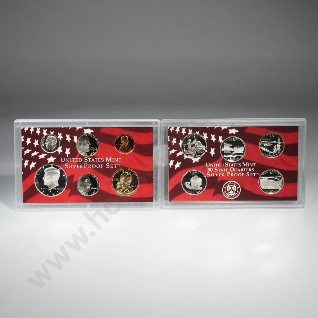 2005 Silver Proof Sets (Two sets, 11 coins) Image 1++