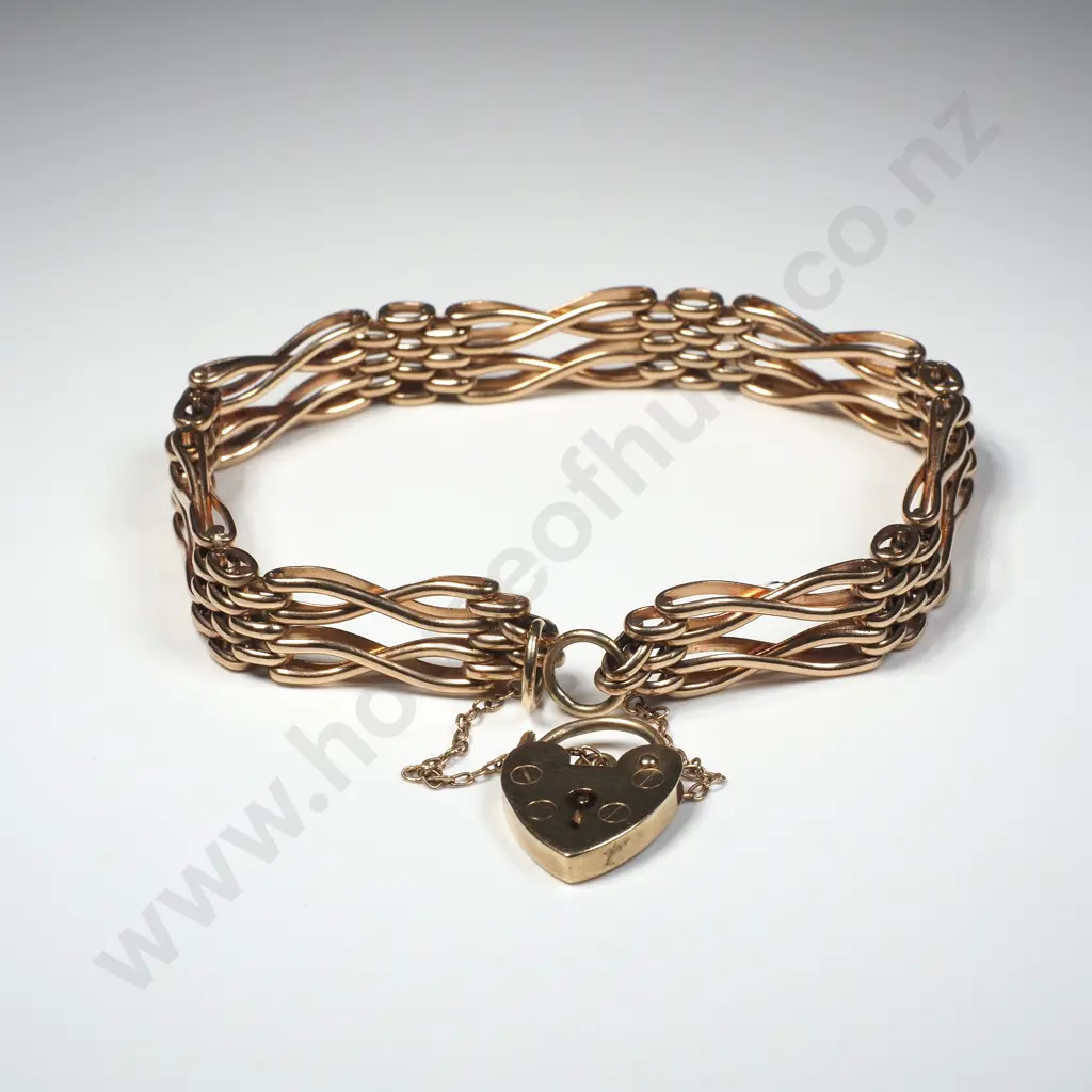 9ct Gold Gate Bracelet Image 1++