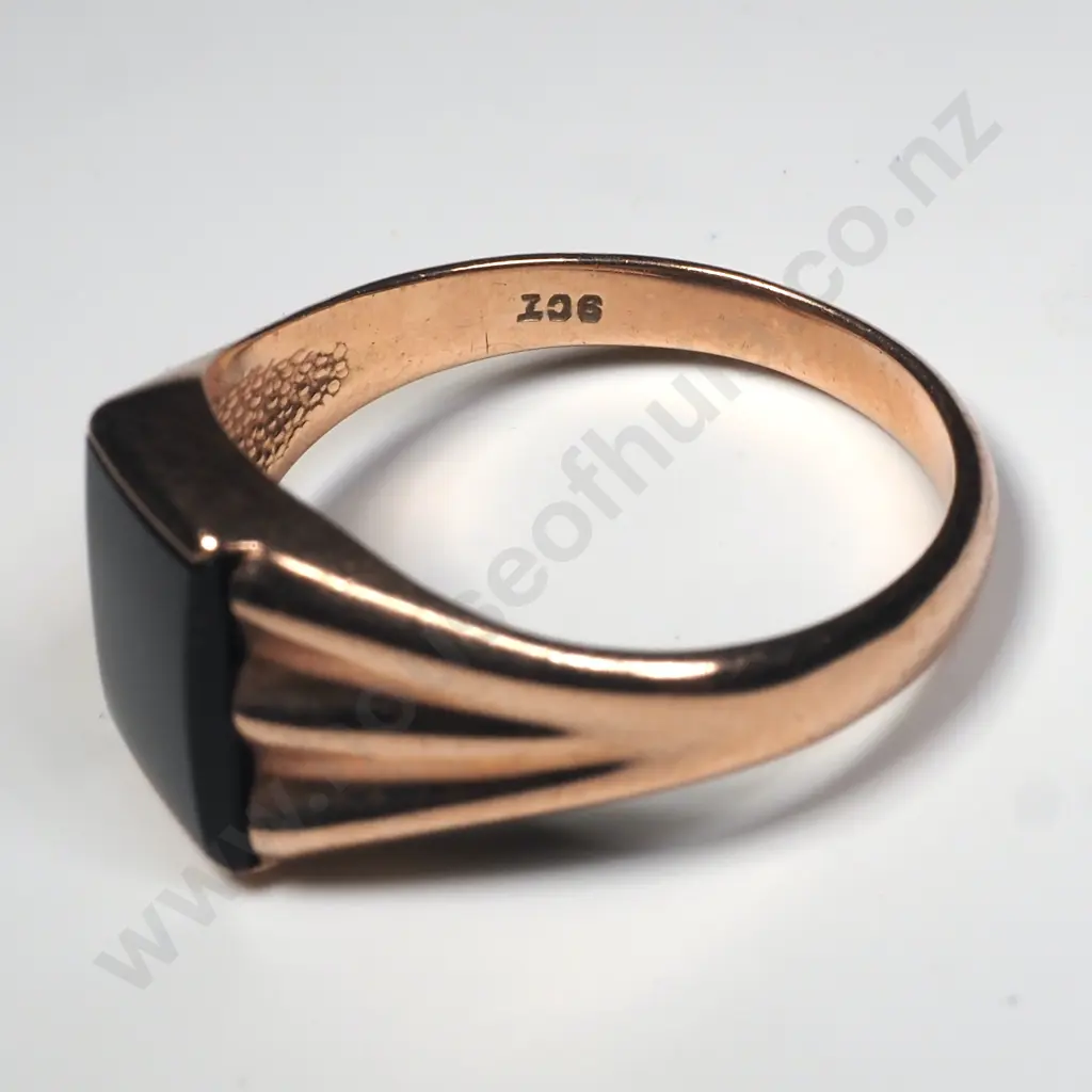Vintage 9ct Rose Gold Signet Ring Image 1++