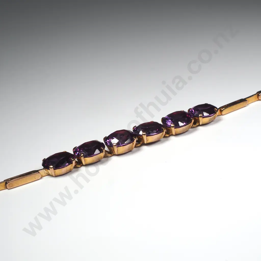 Impressive 14ct Gold Alexandrite Bracelet w Valuation for $5,300.00 Image 1++