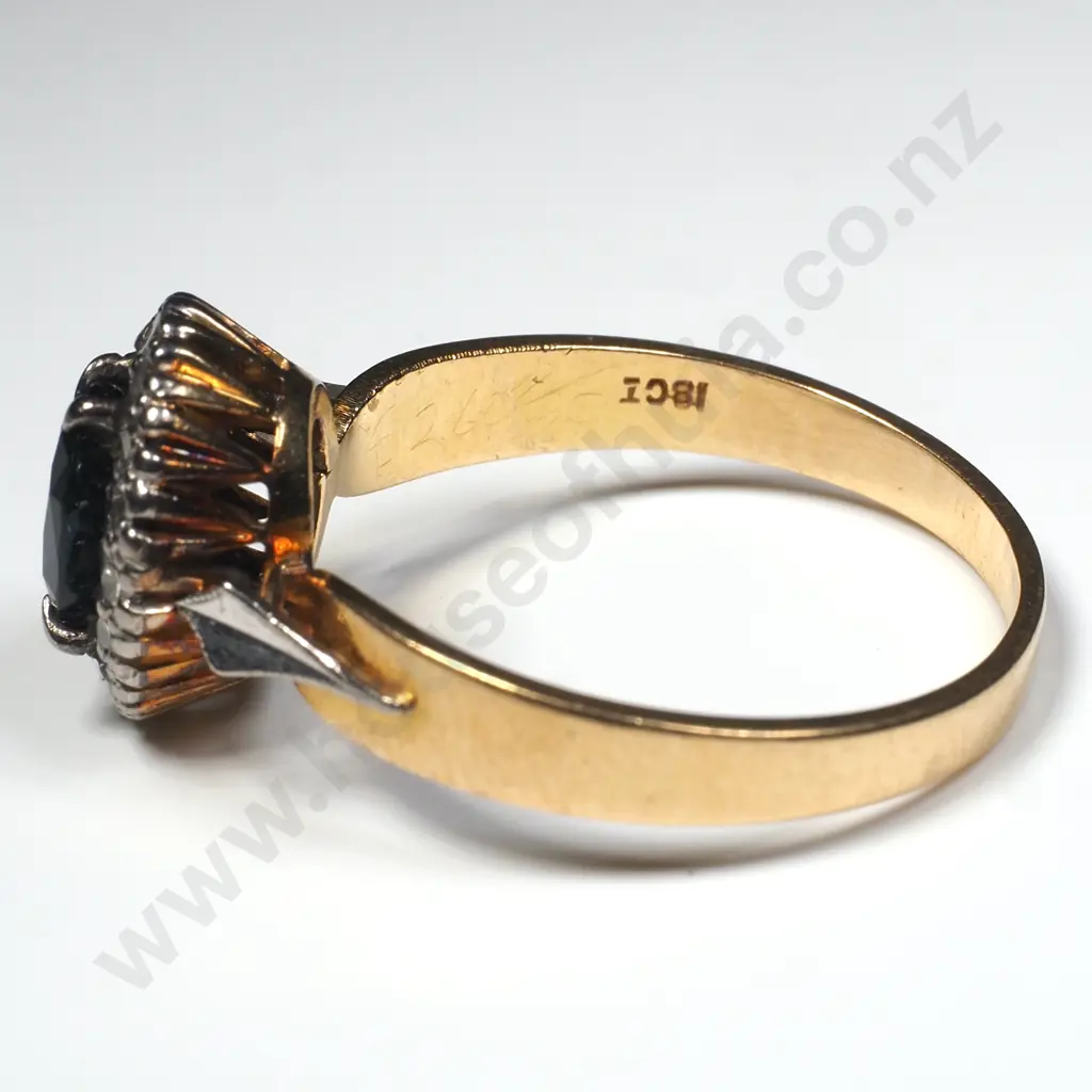18ct Gold Sapphire & Diamond Ring Image 1++
