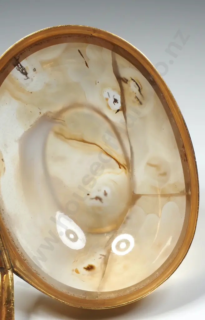 Exceptional Antique Moss Agate & High Carat Gold Vanity Box Image 1++