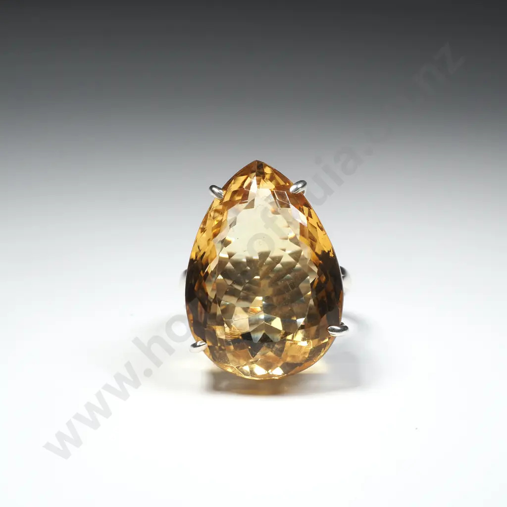 Sterling Silver Citrine Ring Image 1++