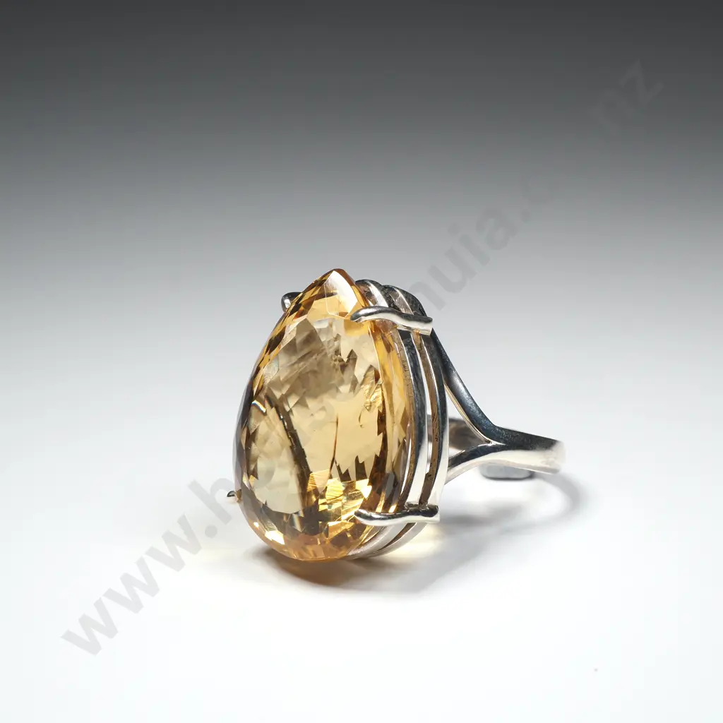 Sterling Silver Citrine Ring Image 1++