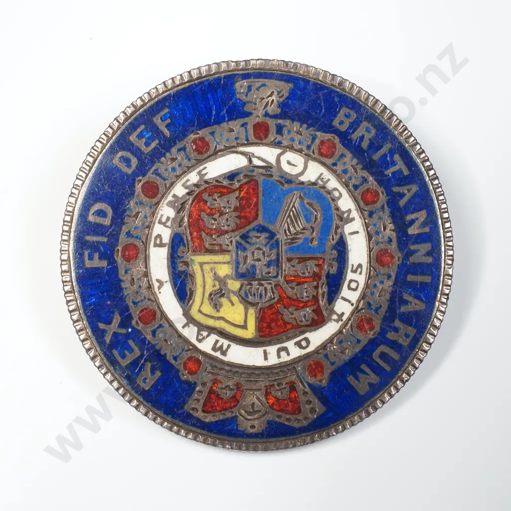 1816 United Kingdom Enamelled Half Crown Brooch Image 1++