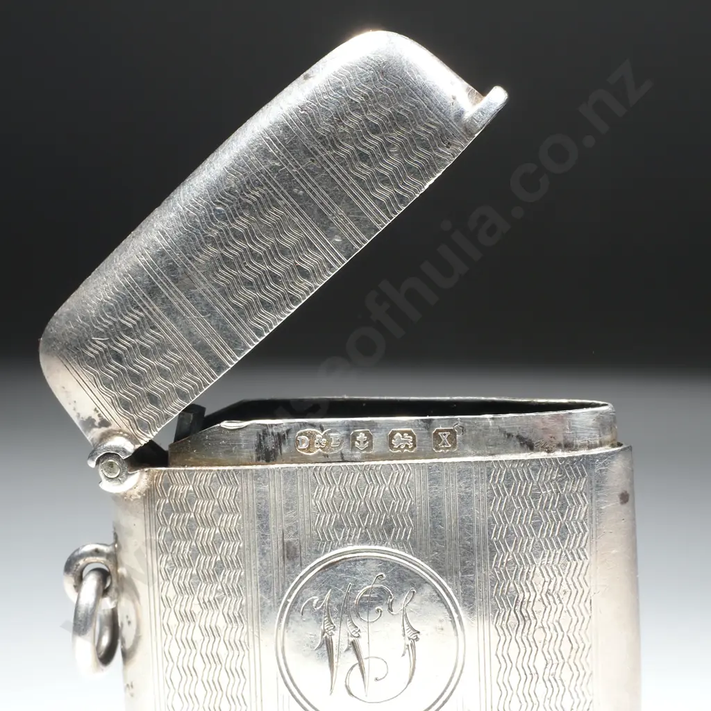 Sterling Silver Vesta Case w English Hallmarks Image 1++