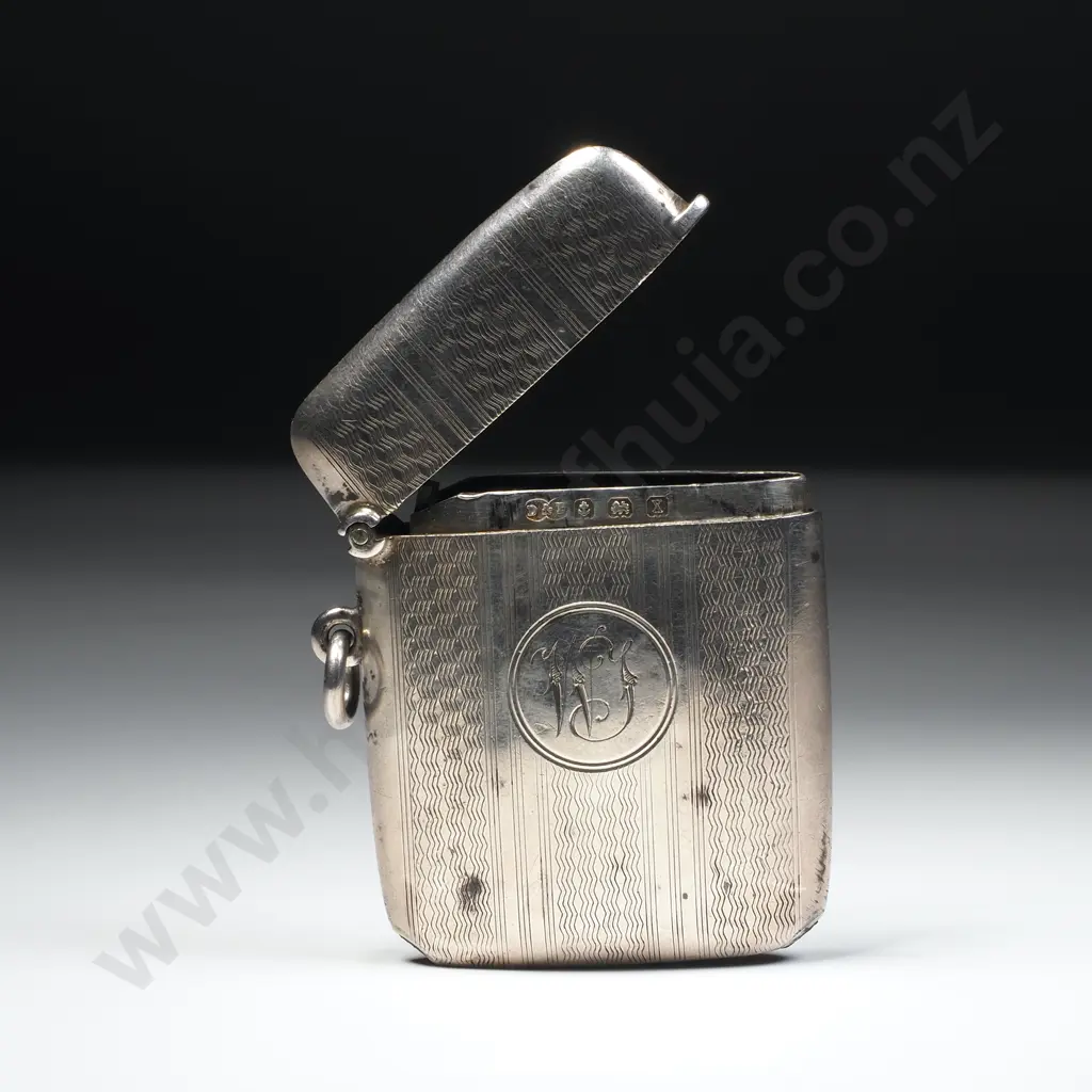 Sterling Silver Vesta Case w English Hallmarks Image 1++