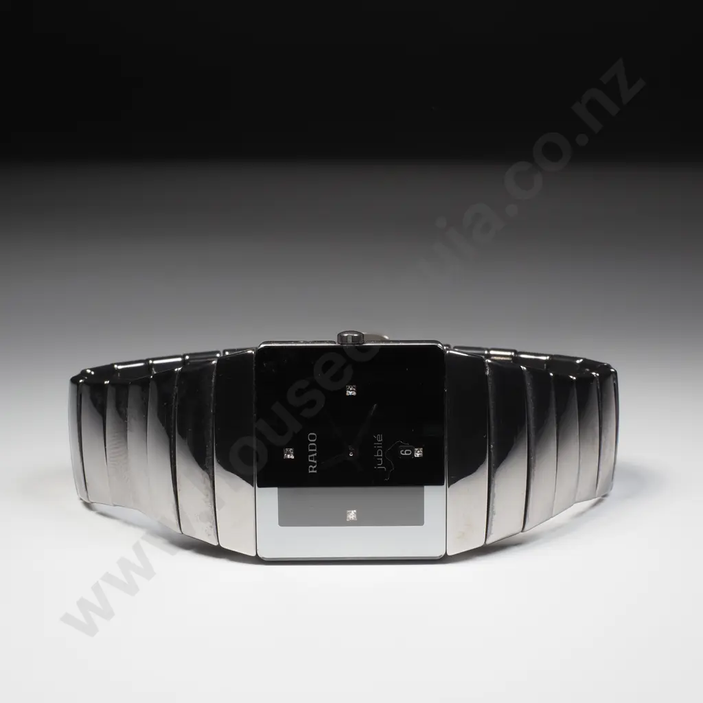 Rado Jubile Wristwatch  Featuring A Black Diamond  Face & Diamond Markers Image 1++