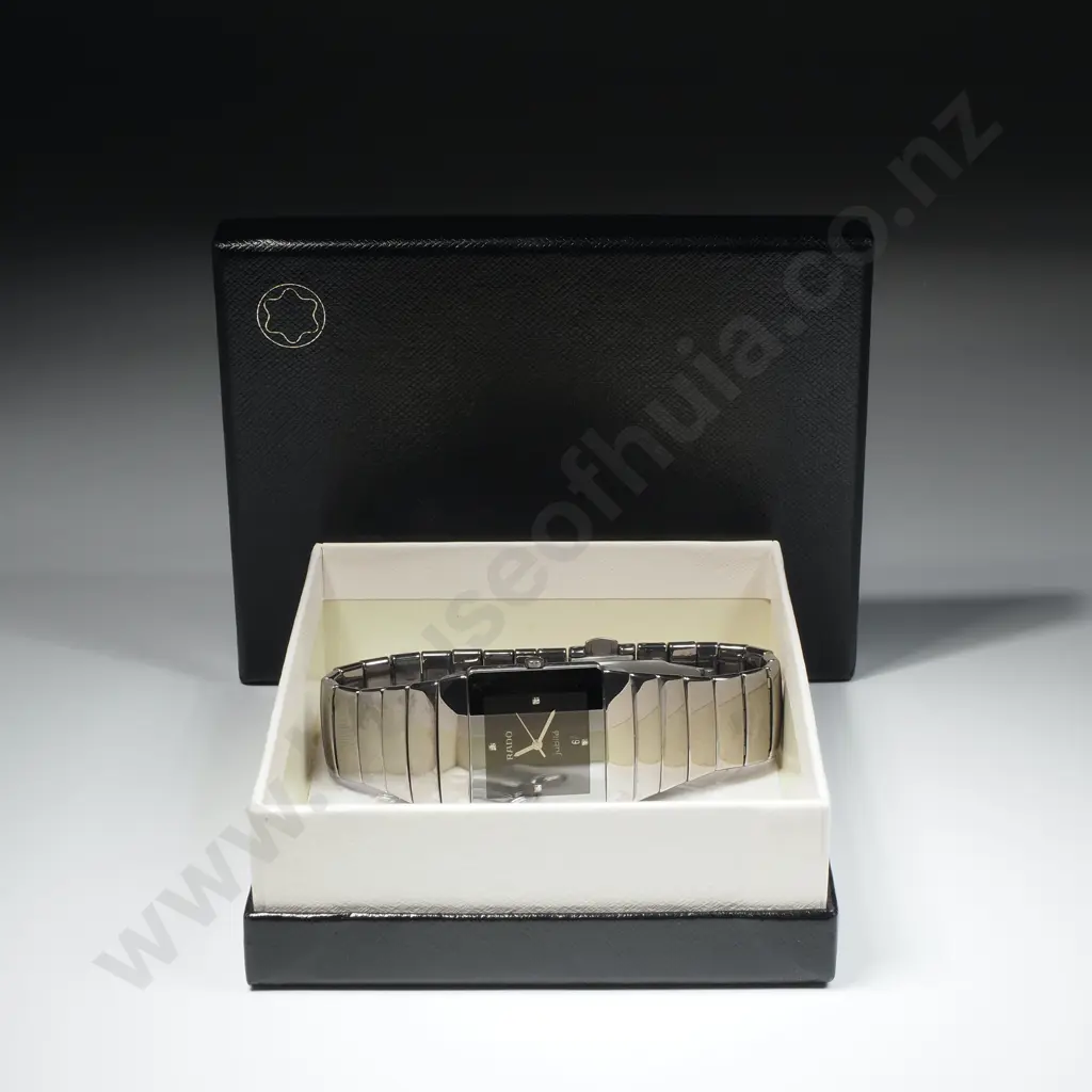Rado Jubile Wristwatch  Featuring A Black Diamond  Face & Diamond Markers Image 1++