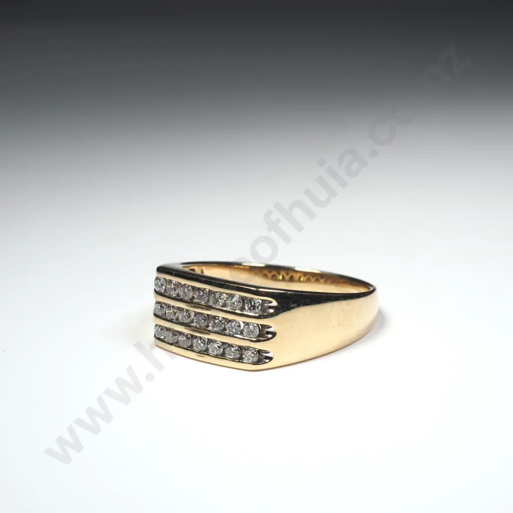 10ct Yellow Gold Diamond Ring w Valuation for $2,399.00 Image 1++