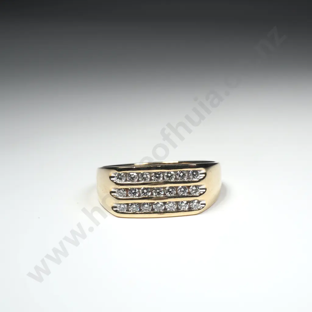10ct Yellow Gold Diamond Ring w Valuation for $2,399.00 Image 1++
