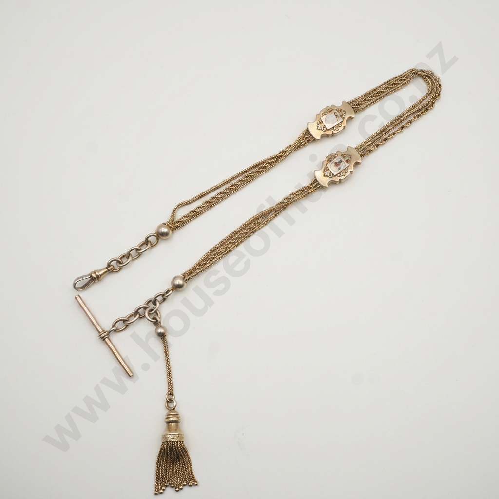 Exquisite Antique SIlver Gilt Ladies Albertina Image 1++