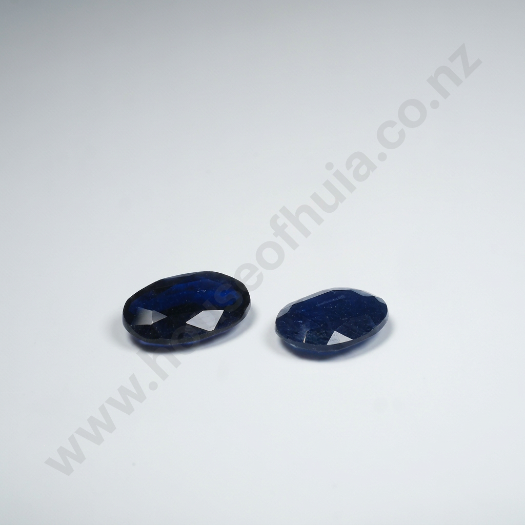 Loose Pair of Blue Sapphire Gemstones Image 1++