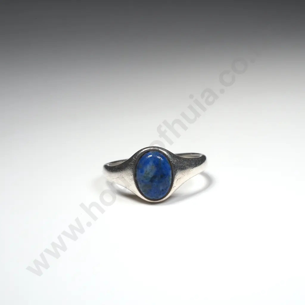 Sterling Silver & Lapis Lazuli Ring Image 1++
