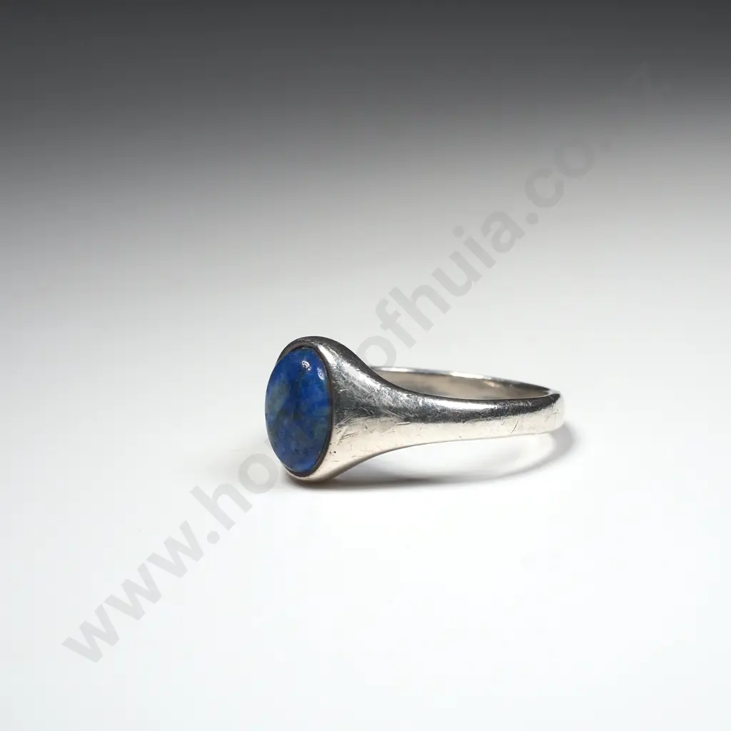 Sterling Silver & Lapis Lazuli Ring Image 1++