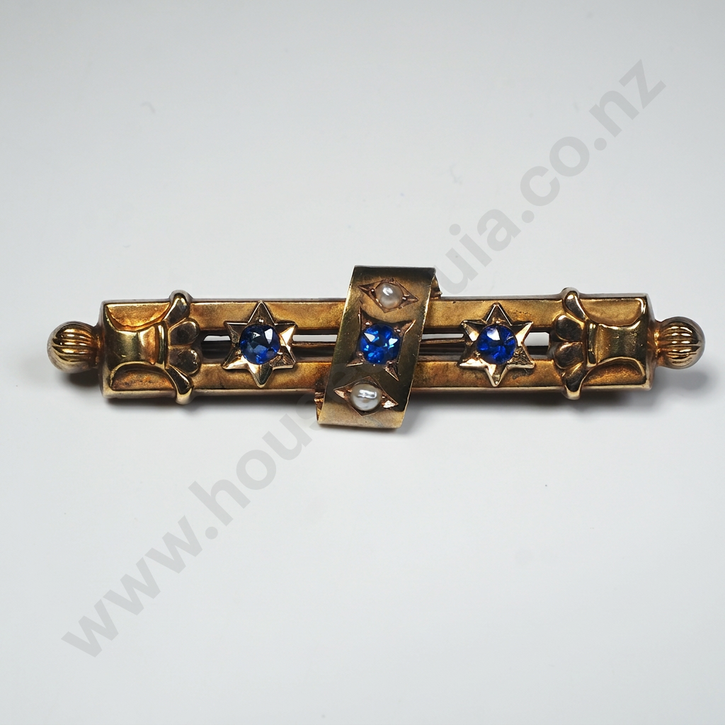15ct Gold Bar Brooch Image 1++